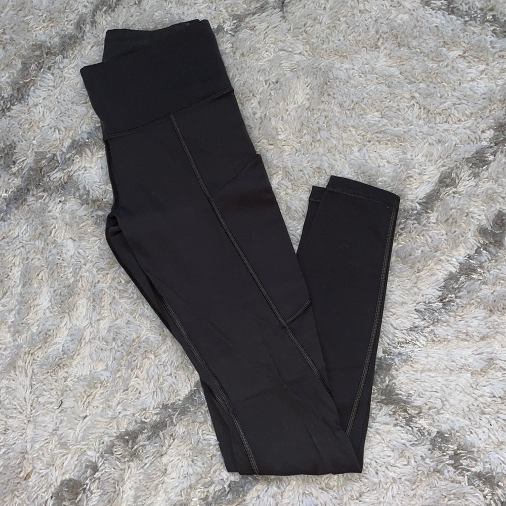 Hunter green double pocket leggings